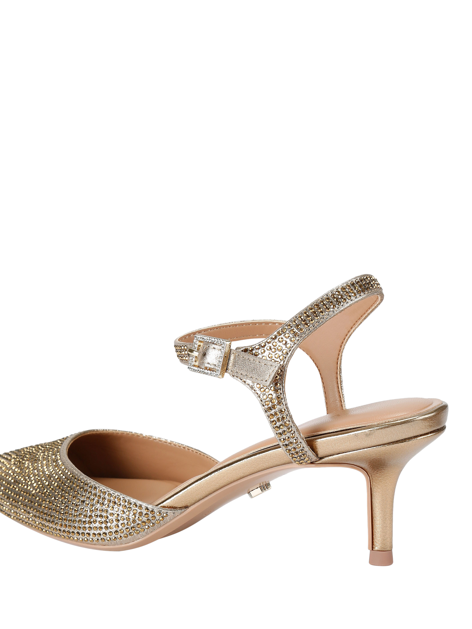 Product image 4 of 4, which shows Carvela Sofia Court Shoes, Gold, 3