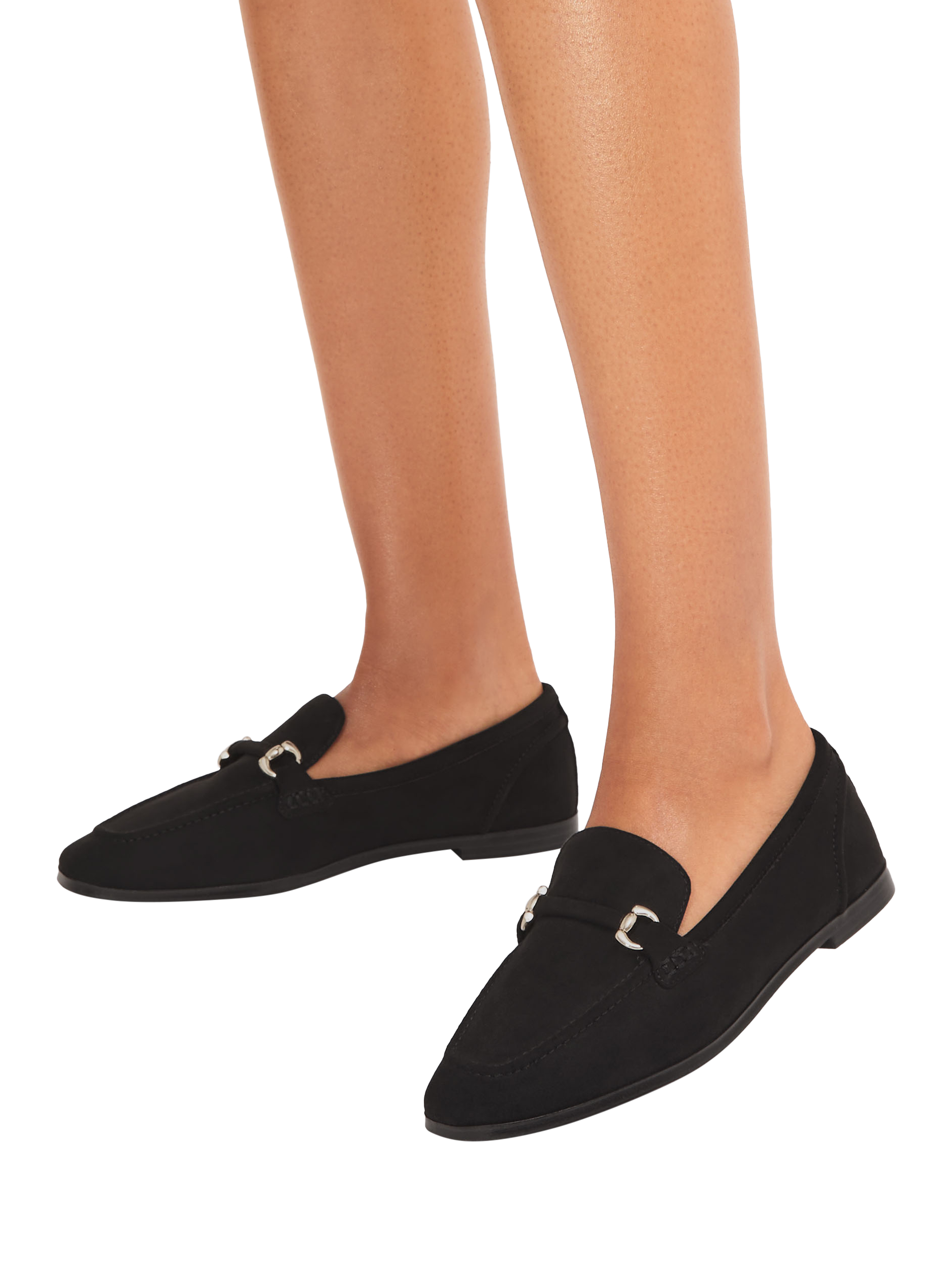 Product image 2 of 4, which shows Carvela Spello Microsuede Loafers, Black, 3