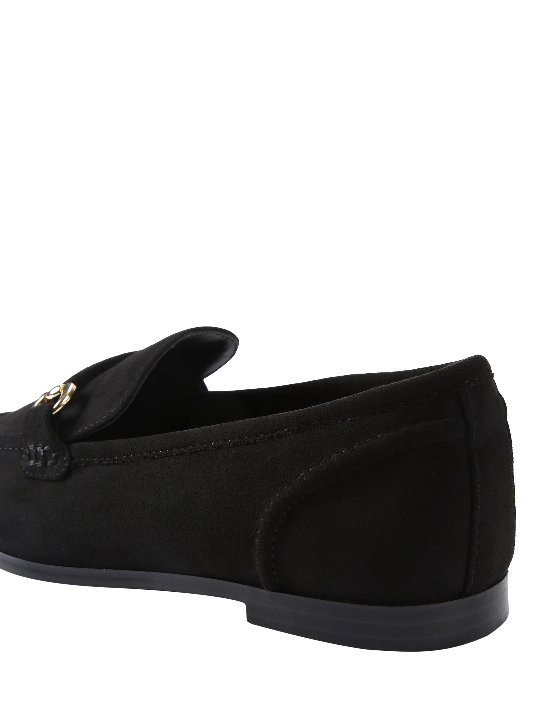 Product image 4 of 4, which shows Carvela Spello Microsuede Loafers, Black, 3