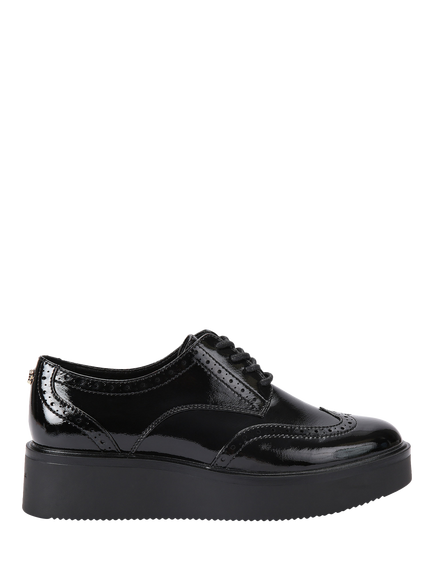 Carvela Strada Patent Lace Up Brogues, Black, Black