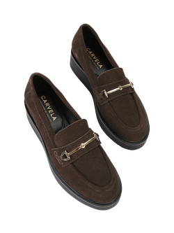Carvela Vista Suede Loafers, Brown - view 2, Brown