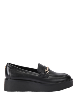 Carvela Vista Leather Loafers, Black, Black