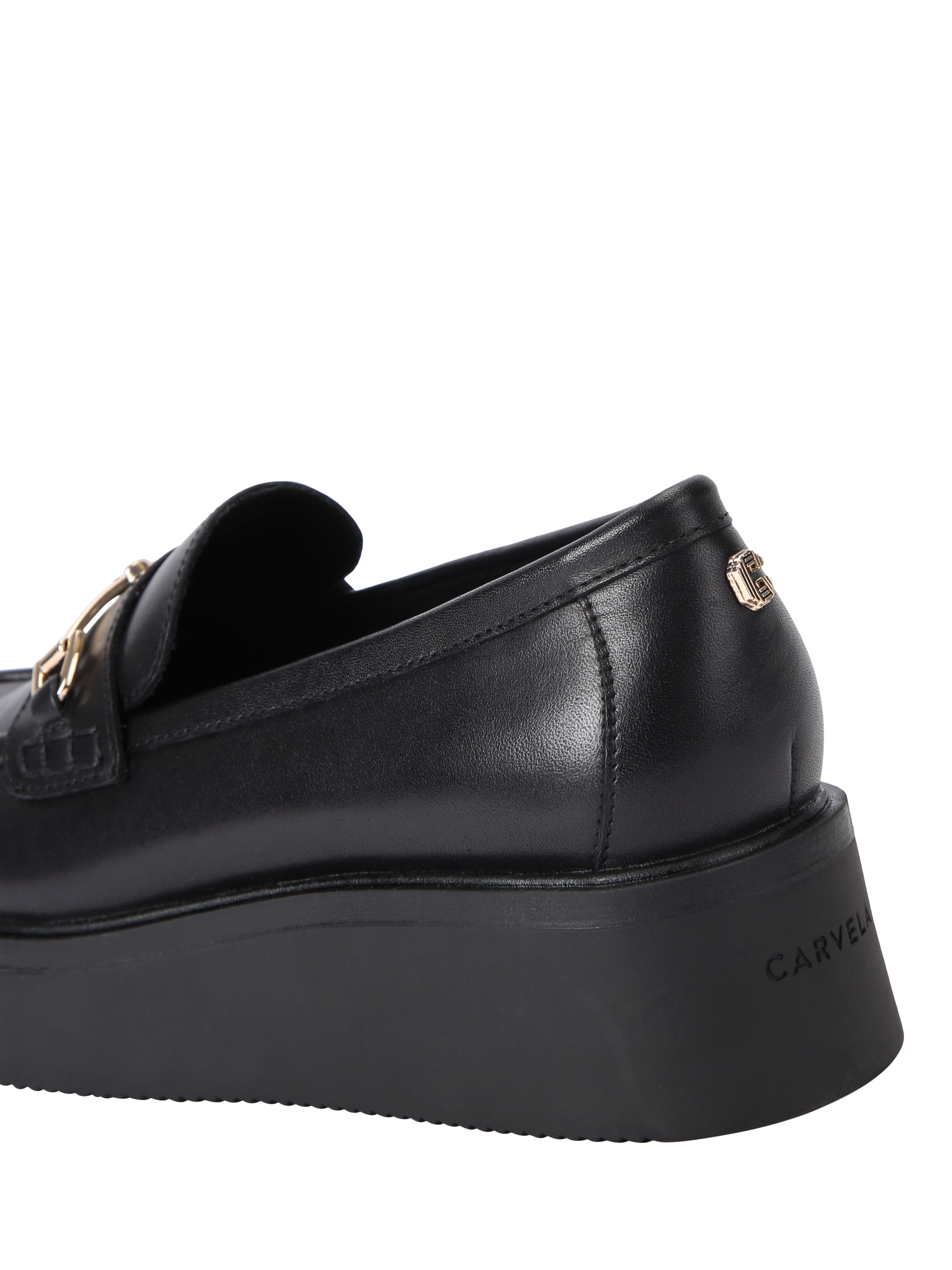 Product image 3 of 4, which shows Carvela Vista Leather Loafers, Black, 3