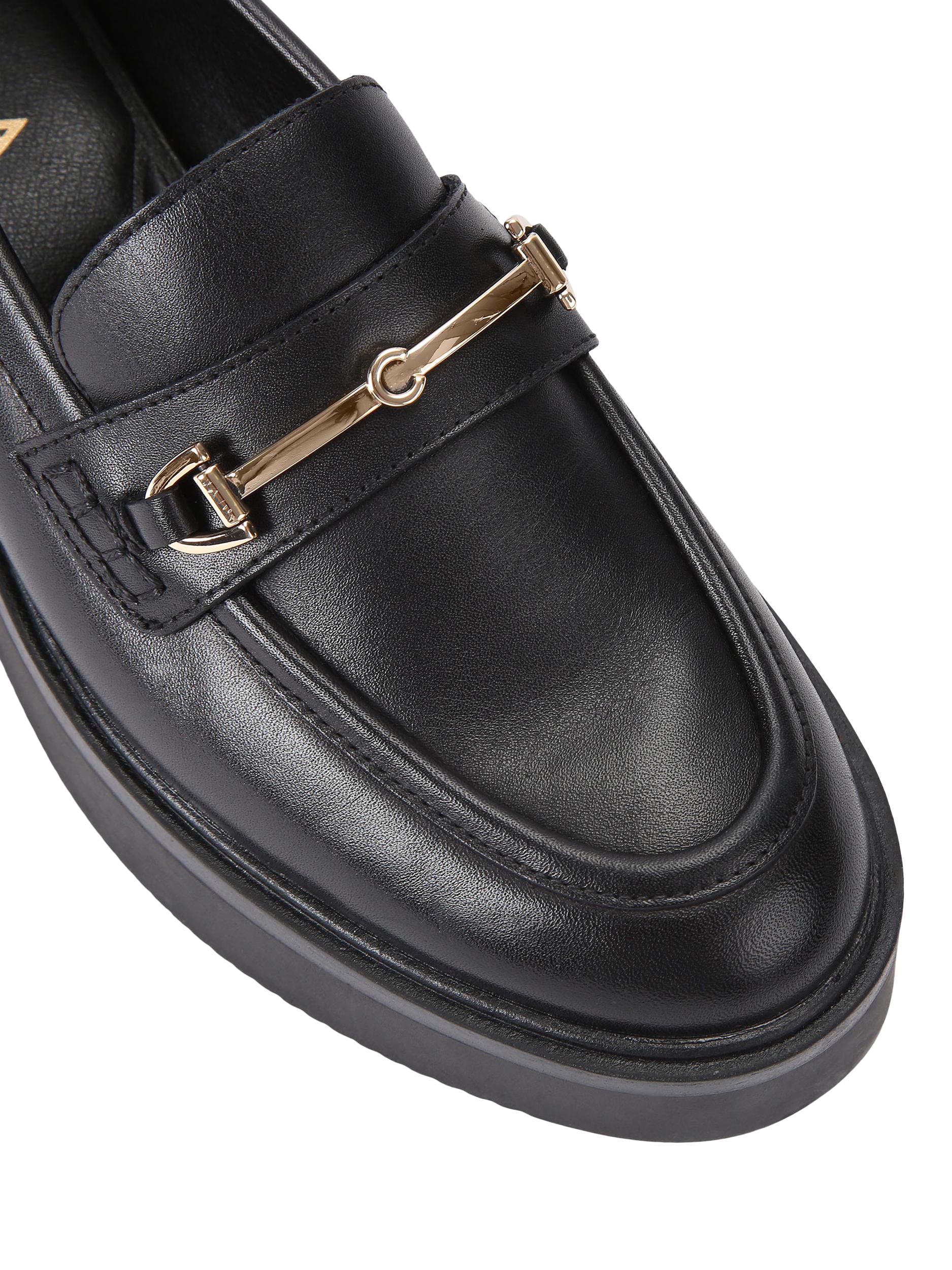 Product image 4 of 4, which shows Carvela Vista Leather Loafers, Black, 3