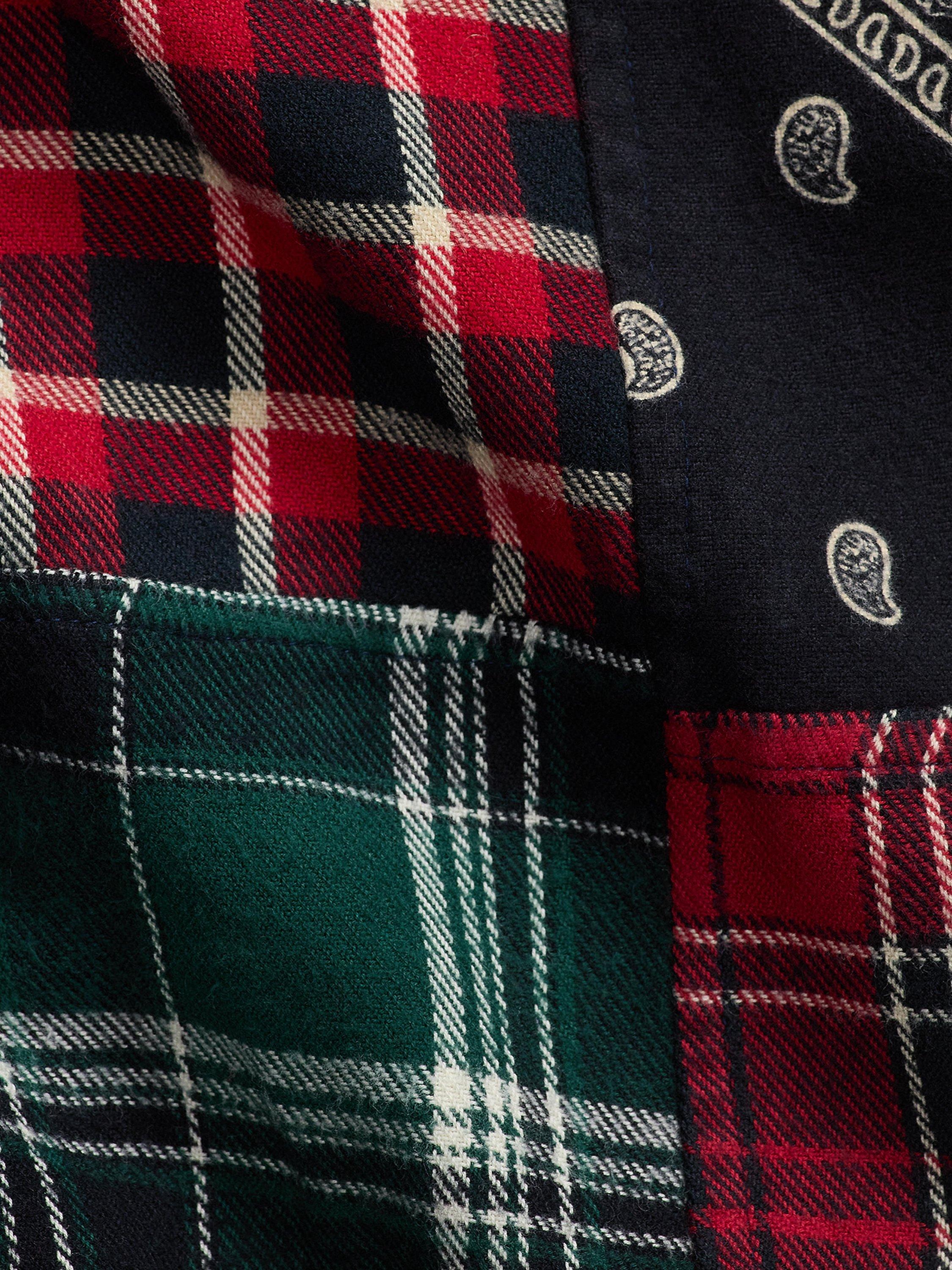 Product image 4 of 6, which shows Polo Ralph Lauren Cotton Regular Fit Patchwork Flannel Workshirt, Northwest, S