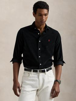 Ralph Lauren Cotton Long Sleeve Collar Shirt, Black