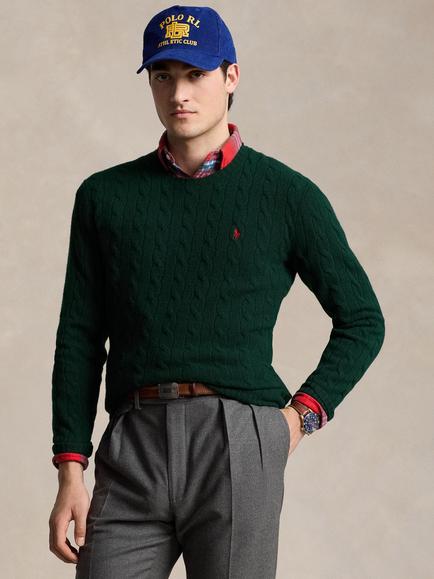 Ralph Lauren Wool Blend Crew Neck Knit Jumper, Green