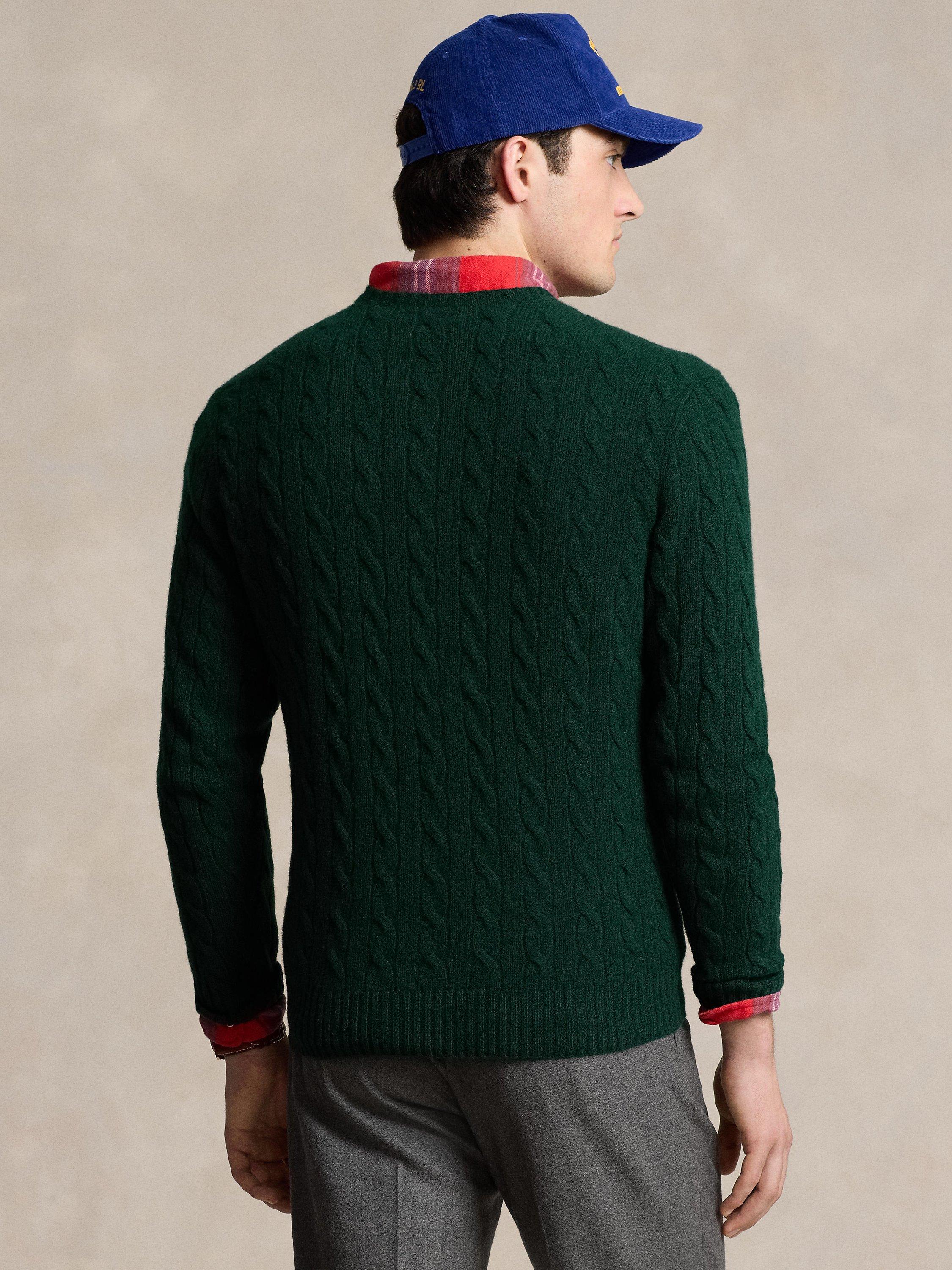Product image 2 of 5, which shows Ralph Lauren Wool Blend Crew Neck Knit Jumper, Green, S