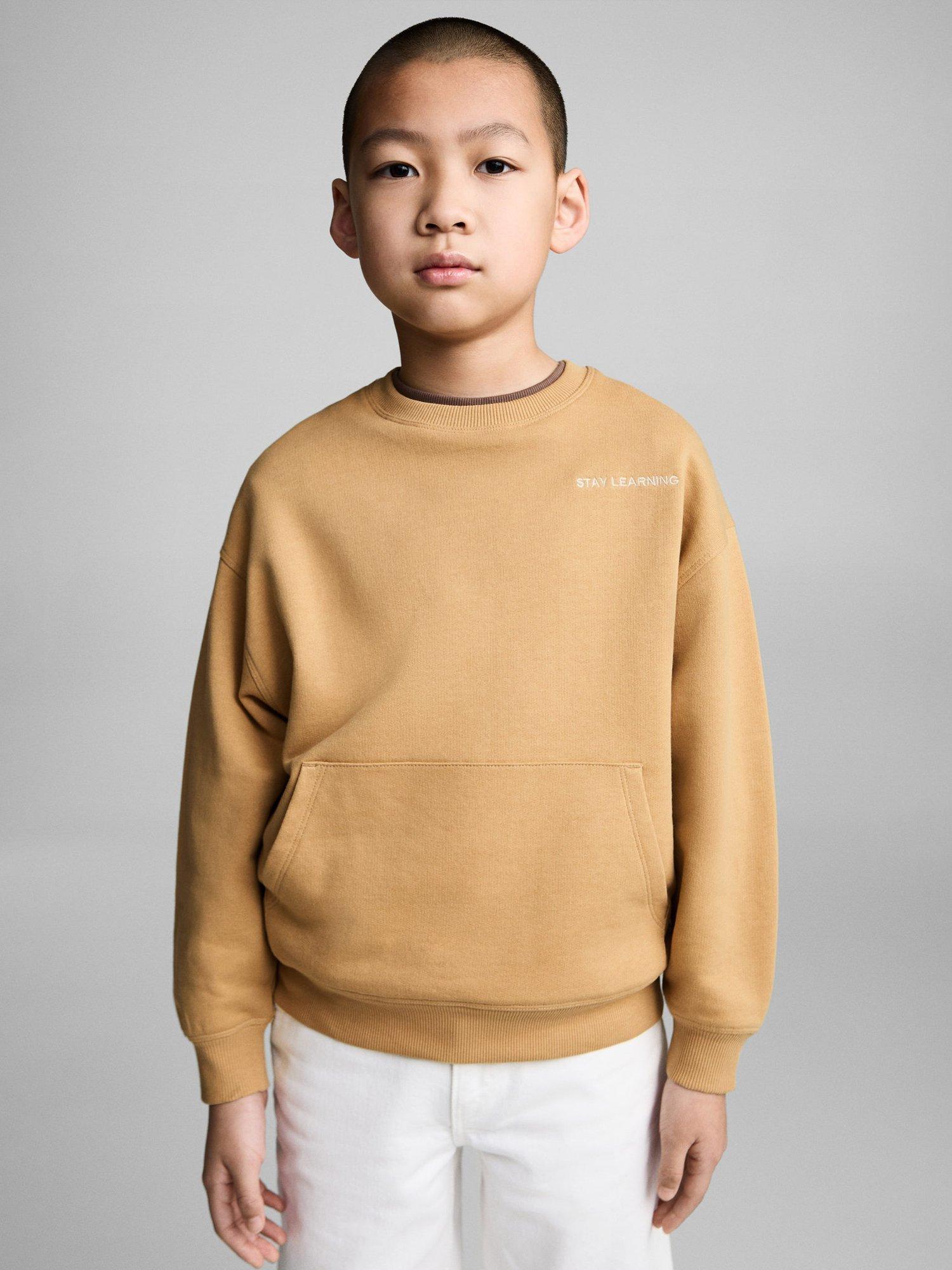 Product image 1 of 7, which shows Mango Kids' Art Sweatshirt, Dark Yellow, 11-12 years