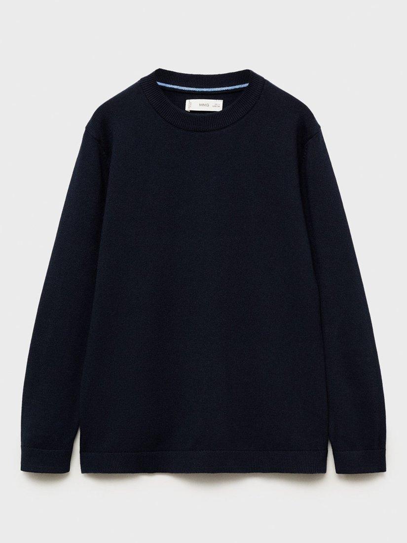 Product image 1 of 4, which shows Mango Kids' Hugo Sweater, Navy, 11-12 years