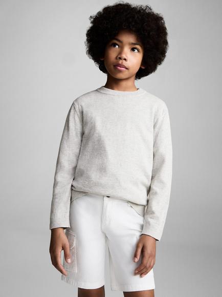 Mango Kids' Hugo Jumper, Pale Grey