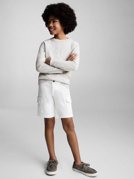 Mango Kids' Hugo Jumper - view 2, Pale Grey