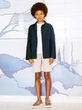 Mango Kids' Fernando Cotton Blend Parka Jacket, Navy