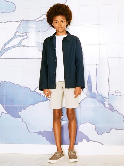 Mango Kids' Fernando Cotton Blend Parka Jacket, Navy - view 2, Navy
