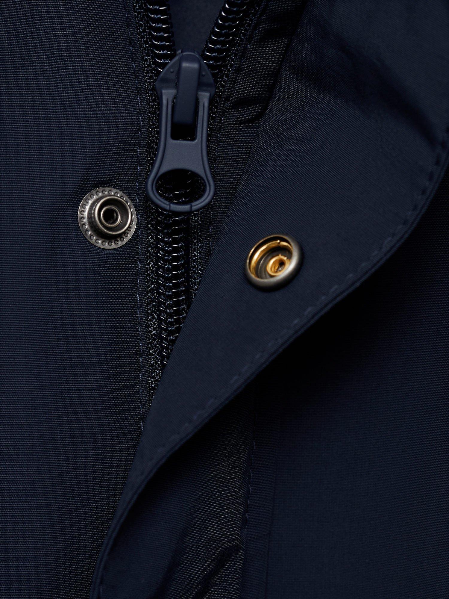 Product image 7 of 7, which shows Mango Kids' Fernando Cotton Blend Parka Jacket, Navy, 10 years