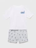 Mango Kids' Surf Short Pyjamas, Natural White