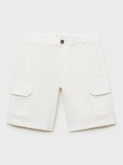 Mango Kids' Comporta Cargo Shorts - view 2, White