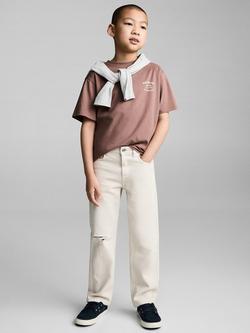 Mango Kids' Crew Neck Graphic Hunting T-Shirt - view 2, Pastel Pink