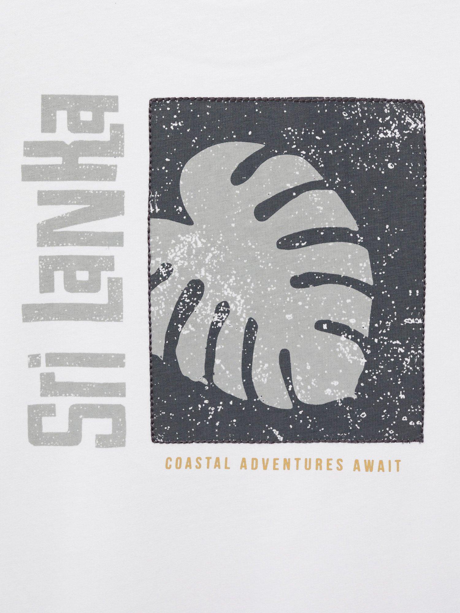 Product image 5 of 7, which shows Mango Kids' Cotton Sri Lanka T-Shirt, Natural White, 11-12 years