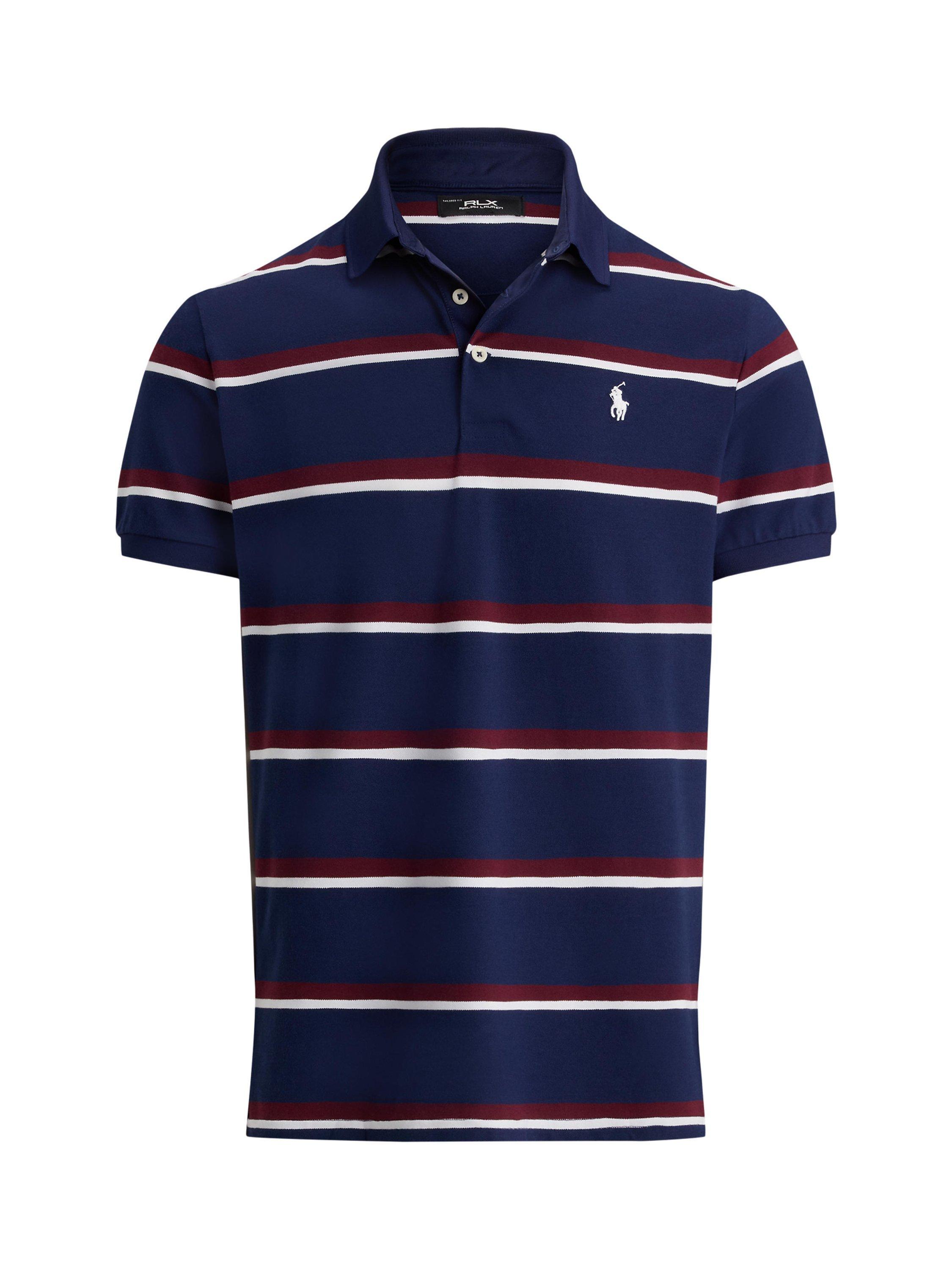 Ralph Lauren Knitted Polo Shirt, Refined Navy/Multi