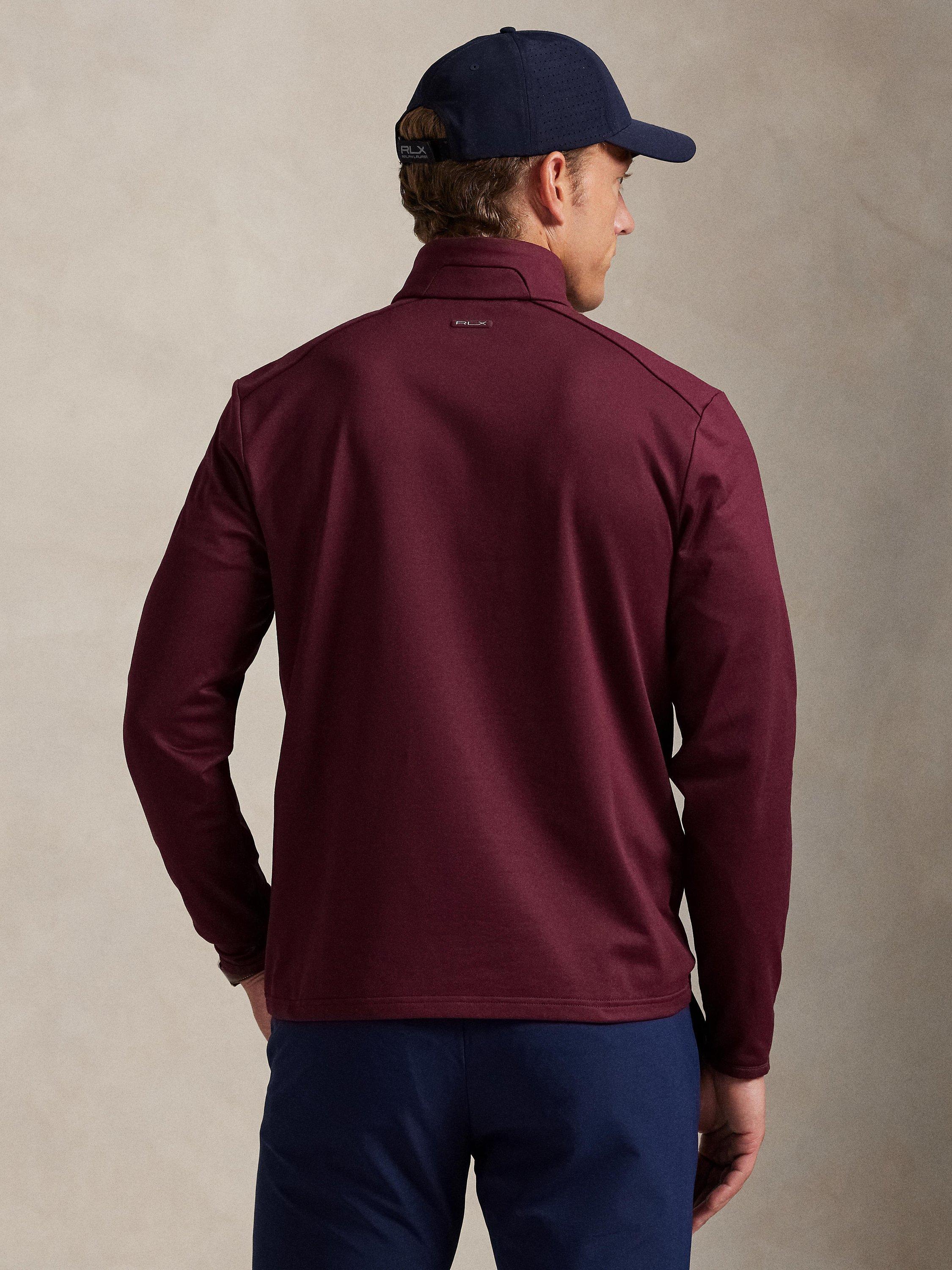 Product image 2 of 5, which shows Polo Golf by Ralph Lauren Half-Zip Jersey Top, Rich Ruby, S