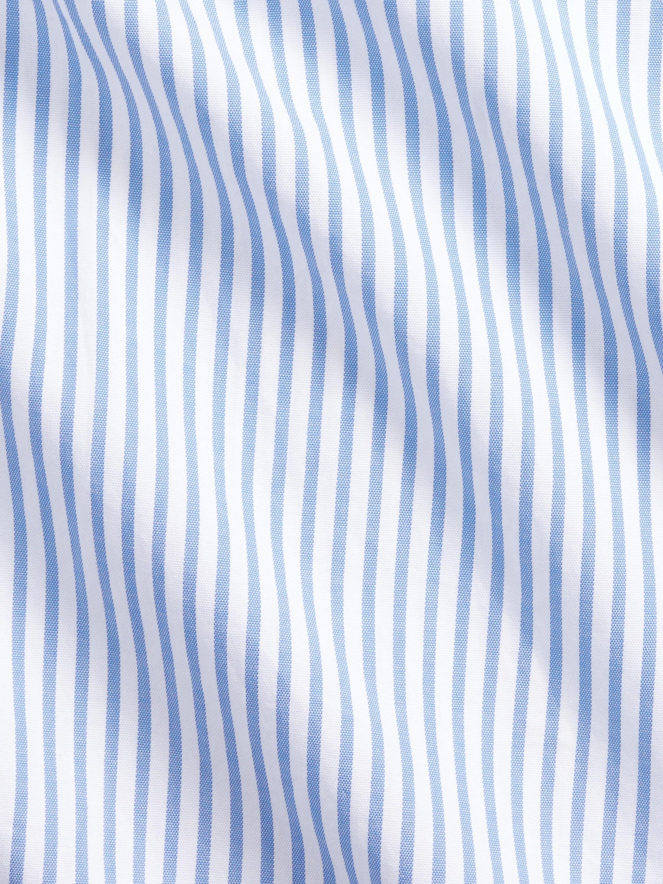 Product image 4 of 6, which shows Polo Golf by Ralph Lauren Cotton Blend Custom Slim Fit Stripe Shirt, 5527a Blue/White, S