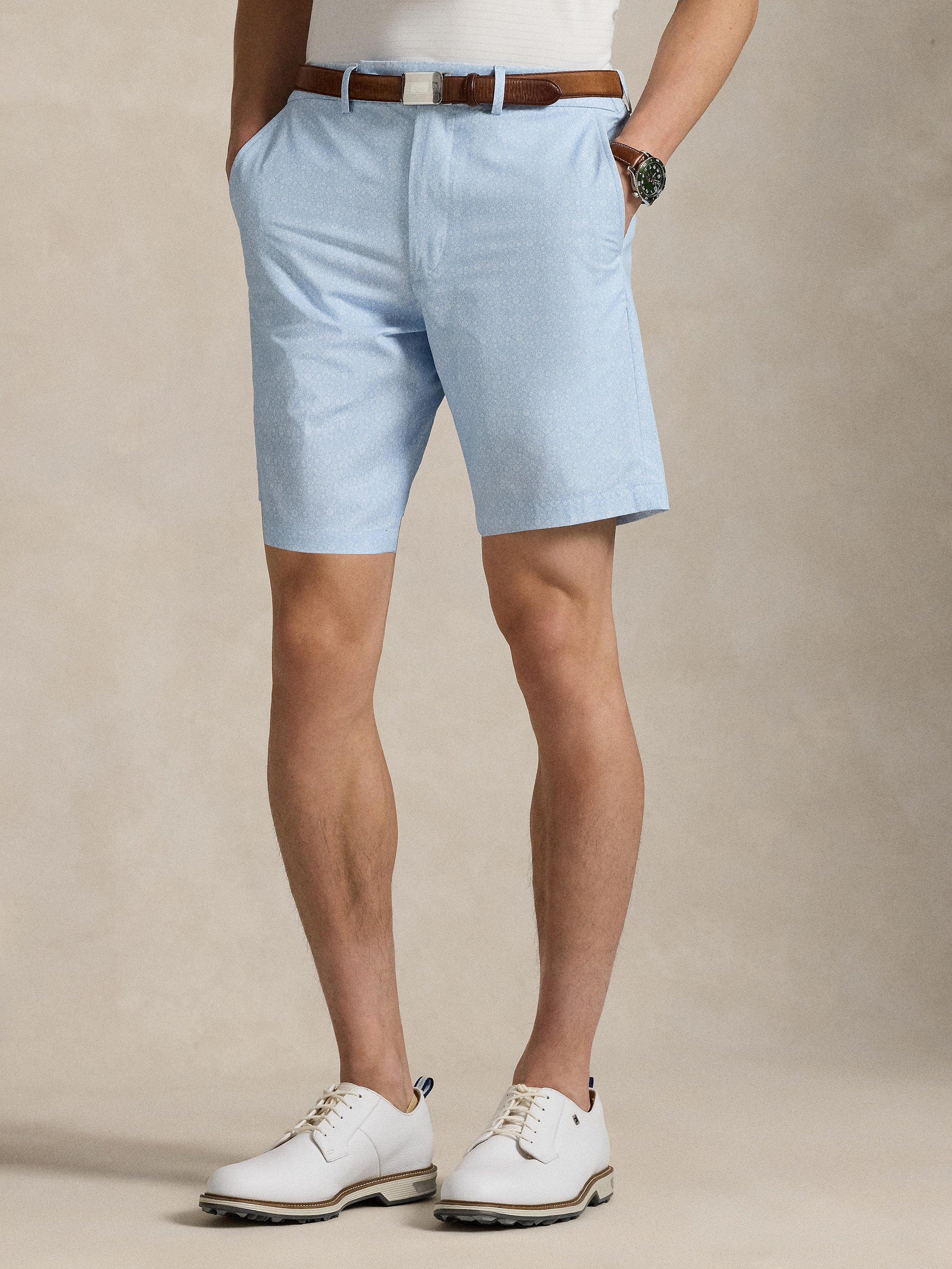 Product image 1 of 5, which shows Polo Golf by Ralph Lauren Woven Shorts, Wedge Floral- Off Bl, 36R