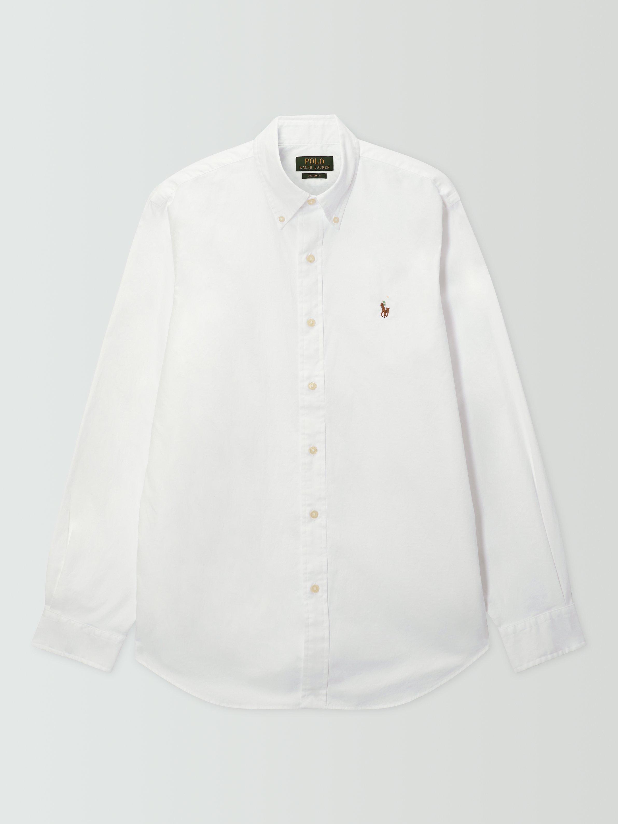 Product image 1 of 1, which shows Ralph Lauren Polo Pony Cotton Blend Shirt, 5026b White, S