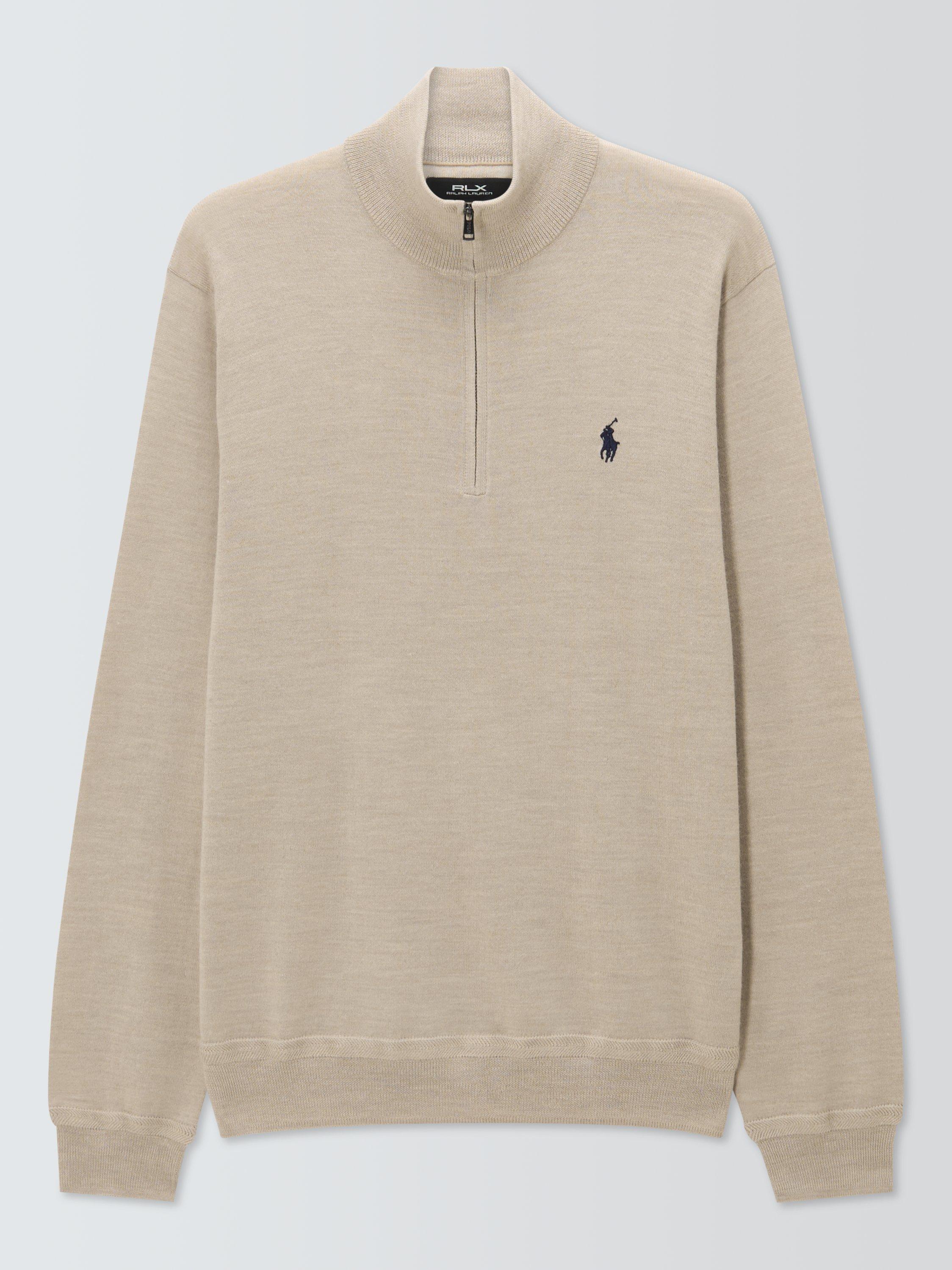 Polo Golf by Ralph Lauren Wool Blend Half-Zip Sweater, Ecru Tan