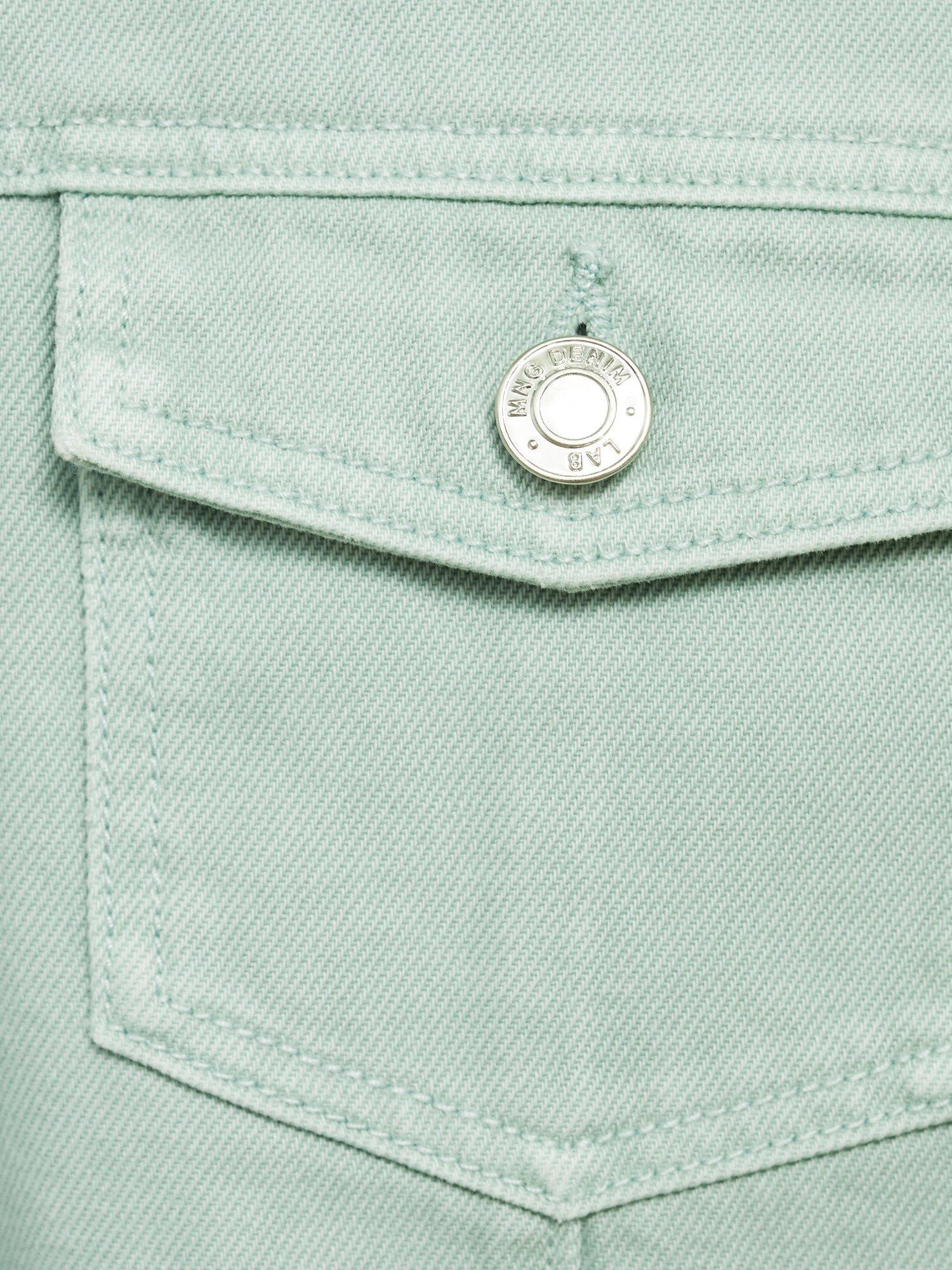 Product image 5 of 7, which shows Mango Kids' Matcha Cotton Denim Jacket, Green, 10 yrs