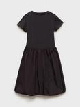 Mango Kids' Cotton Balloon Sleeve Dress, Charcoal