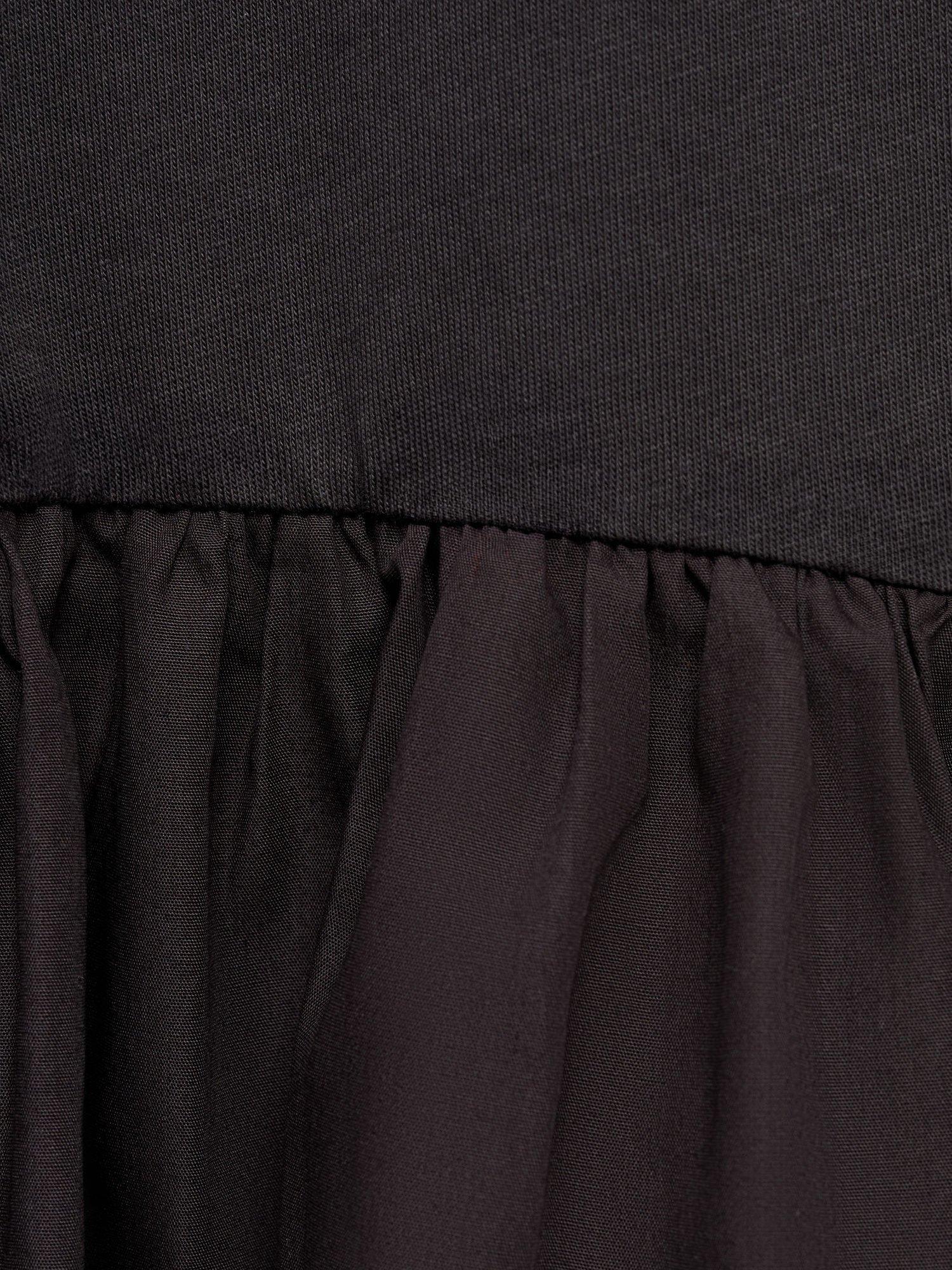 Product image 4 of 4, which shows Mango Kids' Cotton Balloon Sleeve Dress, Charcoal, 11-12 yrs