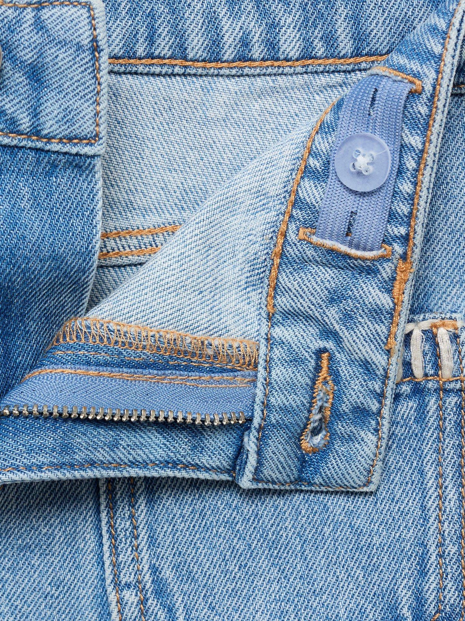 Product image 5 of 6, which shows Mango Kids' Bruna Cotton Denim A-Line Skirt, Open Blue, 10 years