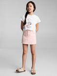 Mango Kids' Sabina Cotton Denim Skirt, Pink