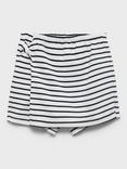 Mango Kids' Cotton Stripe Print Skirt, Navy