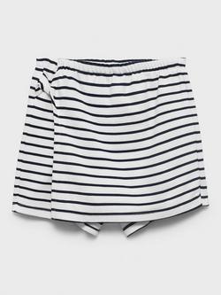 Mango Kids' Cotton Stripe Print Skirt, Navy, Navy