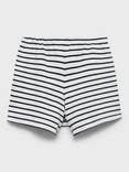 Mango Kids' Cotton Stripe Print Skirt, Navy