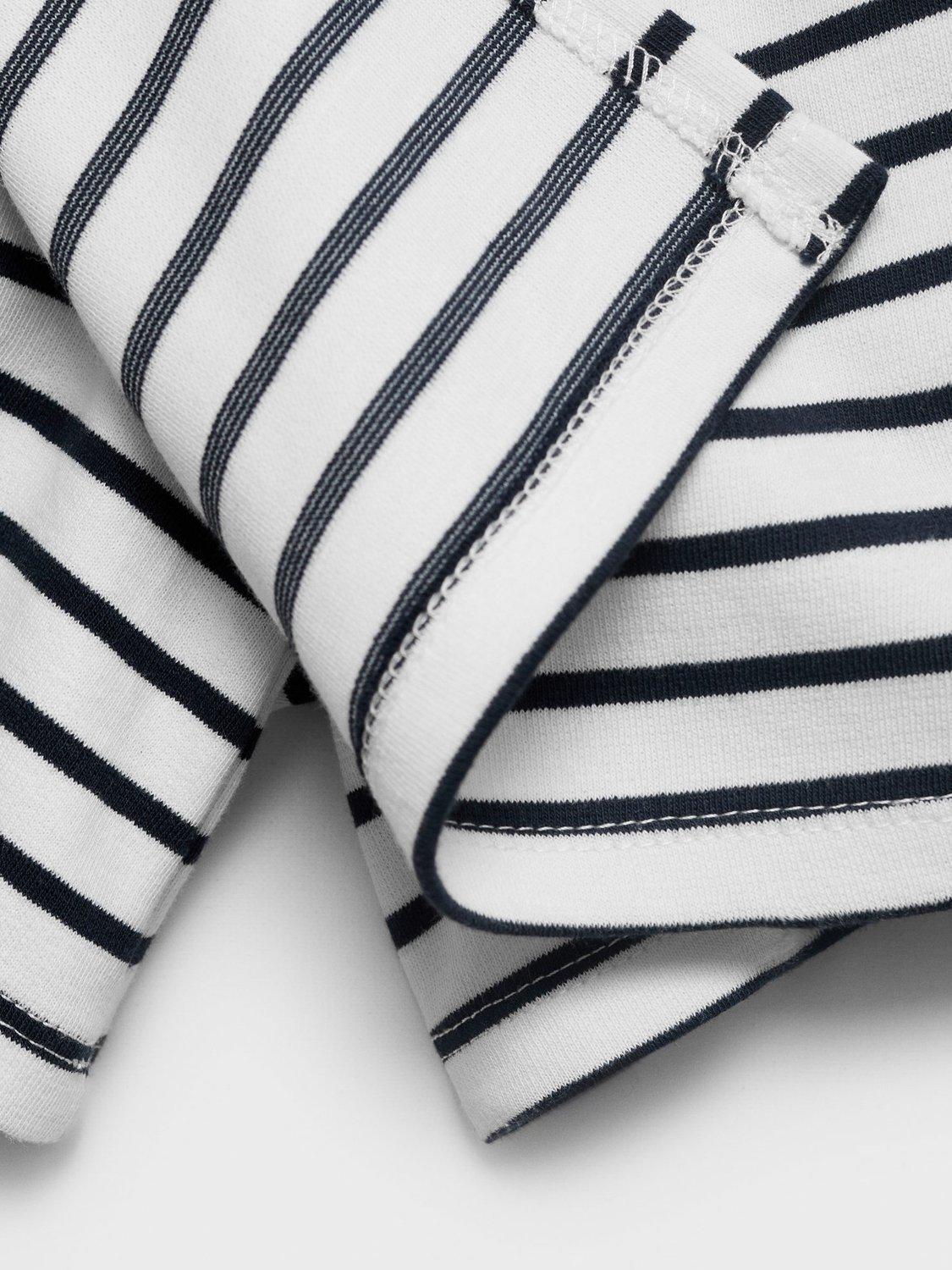 Product image 4 of 4, which shows Mango Kids' Cotton Stripe Print Skirt, Navy, 11-12 yrs
