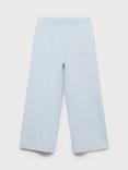 Mango Kids' Evita Cotton Elasticated Trousers, Pastel Blue