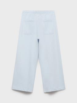 Mango Kids' Evita Cotton Elasticated Trousers, Pastel Blue - view 2, Pastel Blue