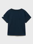 Mango Kids' Cotton Snoopy Peanuts T-Shirt, Navy