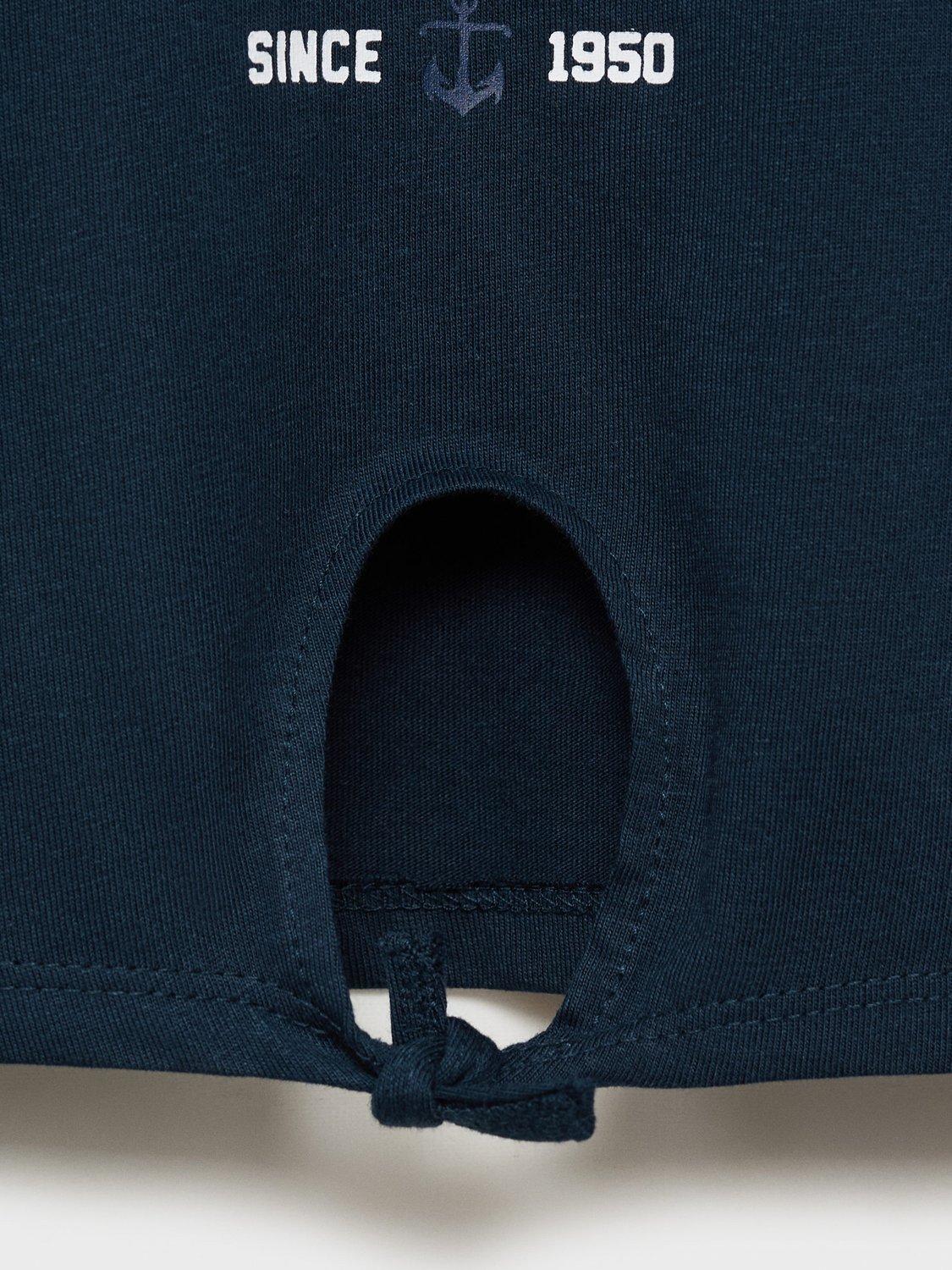 Product image 3 of 4, which shows Mango Kids' Cotton Snoopy Peanuts T-Shirt, Navy, 11-12 yrs
