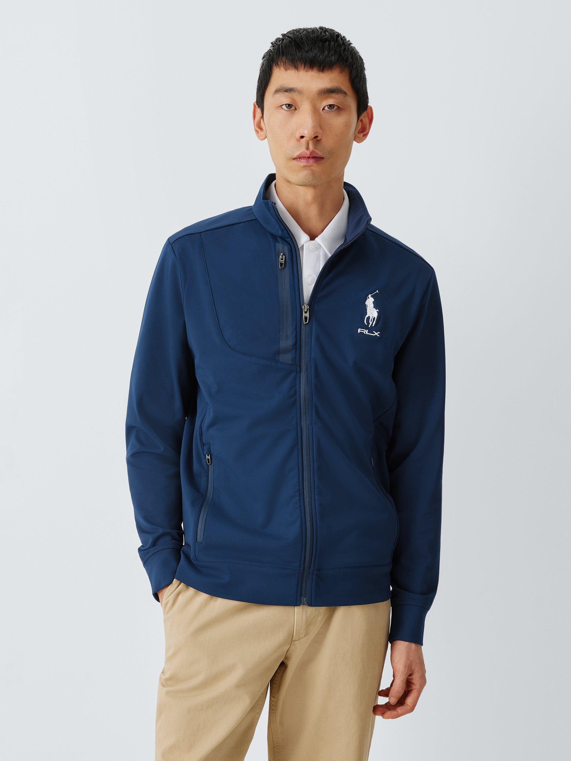 Product image 1 of 4, which shows Polo Golf by Ralph Lauren Zip-Through Jersey Top, Refined Navy, S