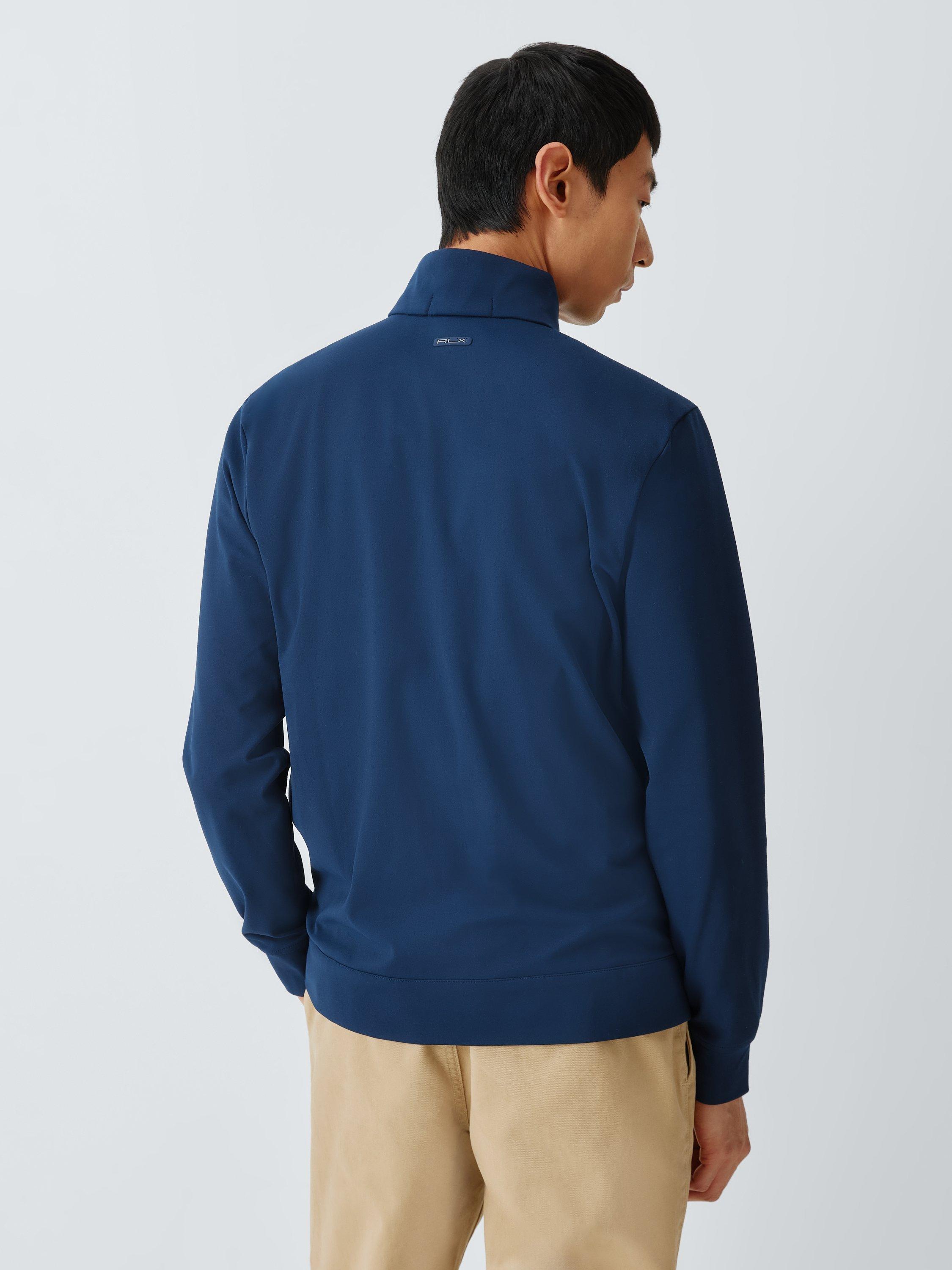 Product image 2 of 4, which shows Polo Golf by Ralph Lauren Zip-Through Jersey Top, Refined Navy, S