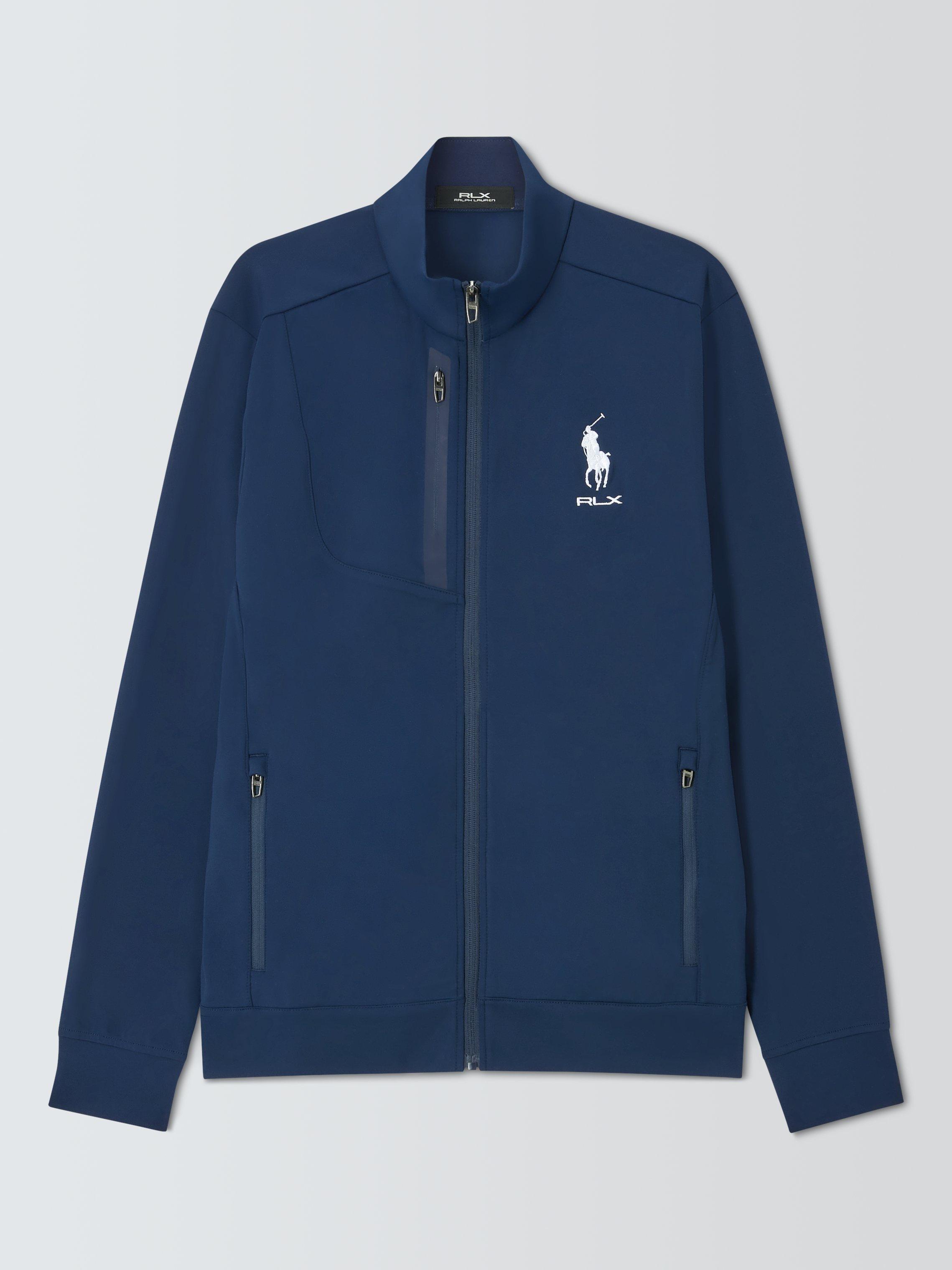 Product image 3 of 4, which shows Polo Golf by Ralph Lauren Zip-Through Jersey Top, Refined Navy, S