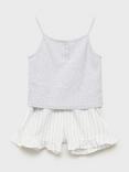 Mango Kids' Home Cotton Pyjama Set, Medium Grey