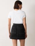 Jigsaw Patch Pocket Denim Mini Skirt, Black