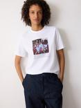 Jigsaw Polaroid Daffodils Graphic T-Shirt, White