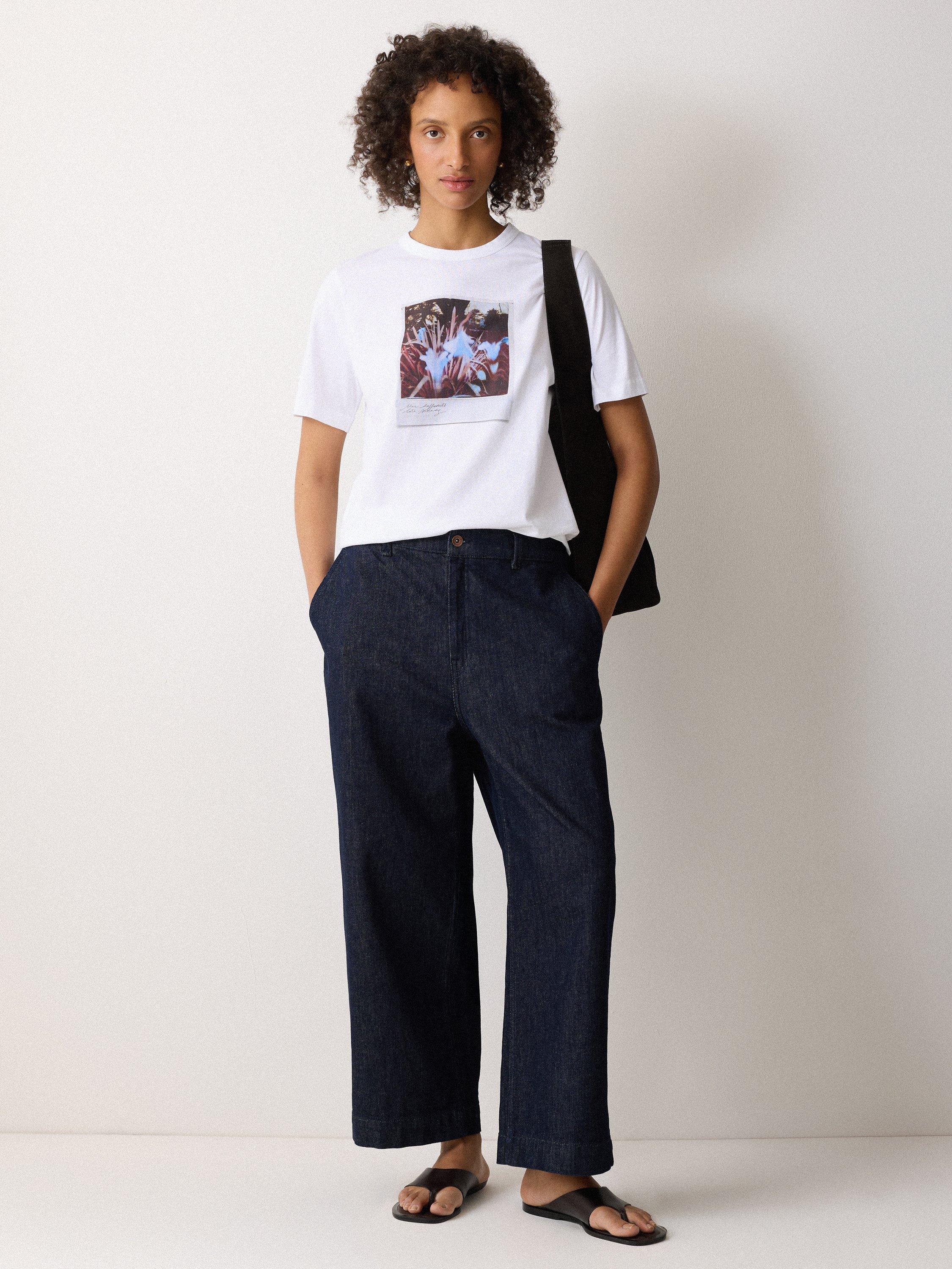 Product image 4 of 5, which shows Jigsaw Polaroid Daffodils Graphic T-Shirt, White, XS