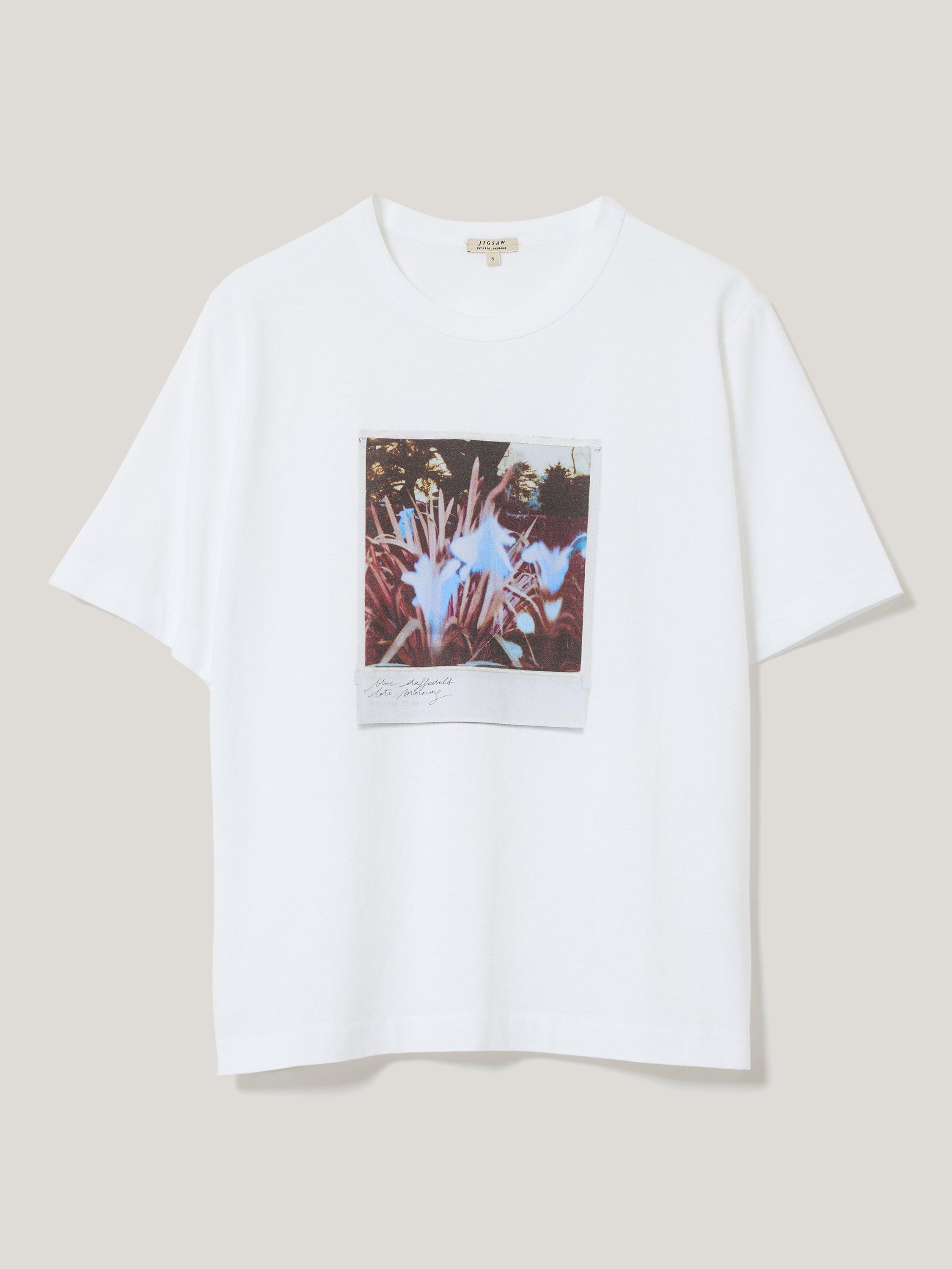 Product image 5 of 5, which shows Jigsaw Polaroid Daffodils Graphic T-Shirt, White, XS